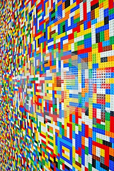 A Wall full of Lego Pieces