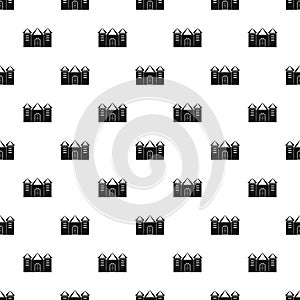 Wall and gate of the old fortress pattern vector