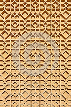 Wall with geometric arabian pattern