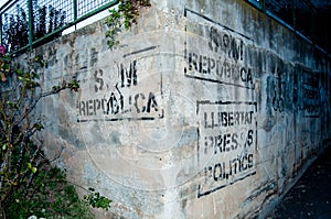 Wall graffiti of Catalonia independence photo