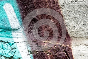 Wall with graffity close up photo paint