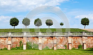 Wall and grounds at Peterhof