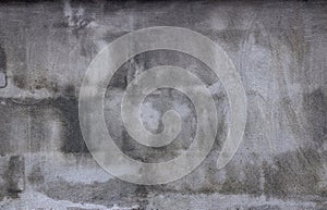 Wall grunge brick black and white gray background. Monochrome abstract texture. The condition is old and worn down. The color of