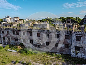 Wall of the historic and abandoned Carcel de Caseros photo