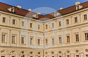 Wall of the historic castle in Weimar