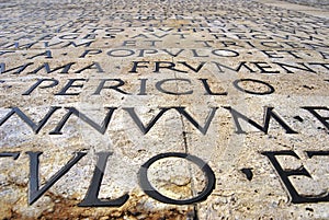 Wall infront of the Ara Pacis Augustae