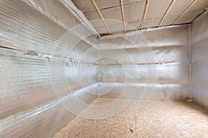 Wall insulation with reflective foamed polyethylene laminated with lavsan