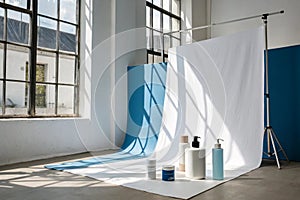 Wall interior background with shadow