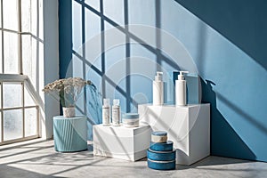 Wall interior background with shadow