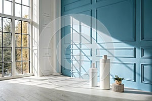 Wall interior with shadow from window in studio