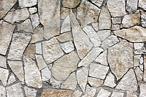 Wall irregular stones