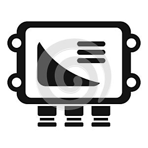 Wall junction box icon simple vector. Electric switch