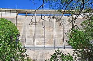 Wall of La Quebrada reservoir, Argentina photo