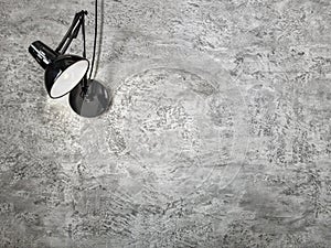 The wall lamp on the grange grey background
