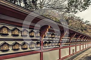 Wall lamps at Naritasan Temple, Narita, Japan -