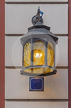 Wall Lantern Lights On