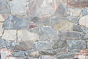 Wall of large natural stones.