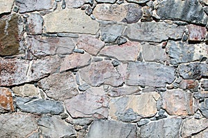 Wall of large natural stones.