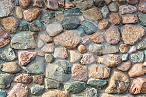 Wall of large natural stones, background