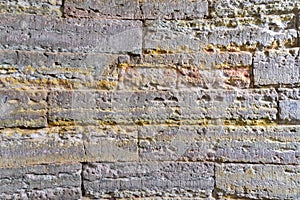 Wall with light bricks. Texture.