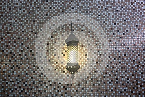 Wall light in hammam