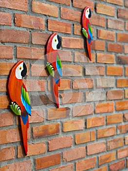 Wall with macaws