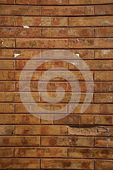 Wall made of bricks on store building facade at Merida