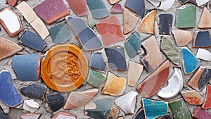 Wall made of Clay Pieces