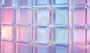 A wall made of clear glass blocks