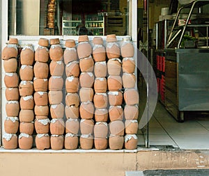 Wall made of Kebab Pottery