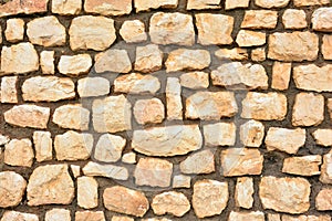 Wall made with large stones photo