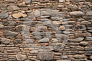 Wall made of natural stones background