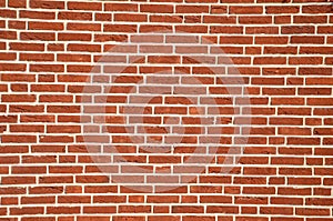 Wall made from red bricks