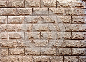 Wall made from sandstone bricks