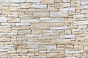 Wall made from sandstone bricks