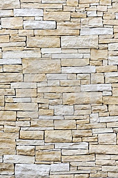 Wall made from sandstone bricks