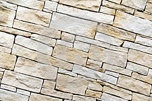 Wall made from sandstone bricks