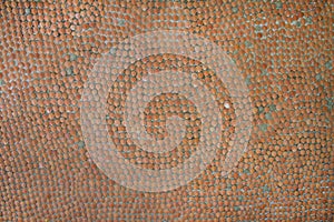 Wall made of sea shells.