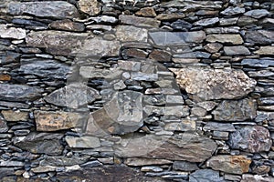 Wall made of shale rock in Cinque Terre