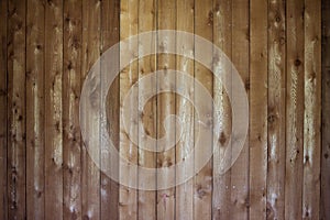 Wall made of vertical brown wooden planks - perfect for a cool wallpaper background