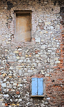 Wall in medieval castle