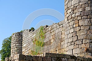 wall of the medieval village of Ribadavia, Ourense province. Galicia. Spain