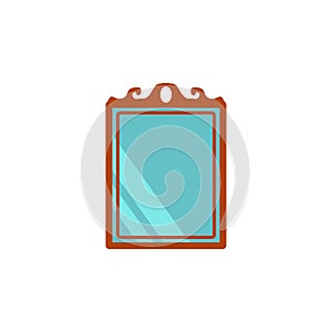 wall mirror flat icon. Element of furniture colored icon for mobile concept and web apps. Detailed wall mirror flat icon can be