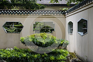 Wall modeling design of Asian gardens