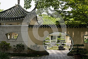 Wall modeling design of Asian gardens