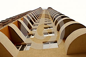 The Wall Of Modern Apartment Balcony, Cropped Shot.