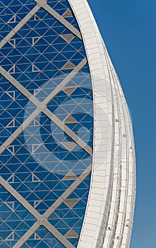 wall of a modern building with a gradation of blue