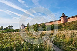 Wall of monastery in Suzdal, Russia