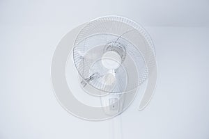 Wall mount electric white fan,electric fan hanging