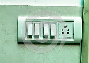 Wall Mounted Electrical Switchboard with Power Socket